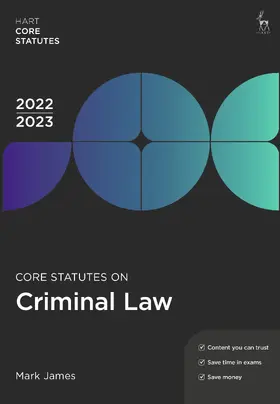 James | Core Statutes on Criminal Law 2022-23 | Buch | 978-1-5099-6027-9 | sack.de