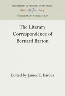 Barcus |  The Literary Correspondence of Bernard Barton | Buch |  Sack Fachmedien