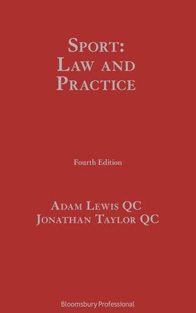 Qc / Lewis KC / Taylor KC |  Sport: Law and Practice | Buch |  Sack Fachmedien