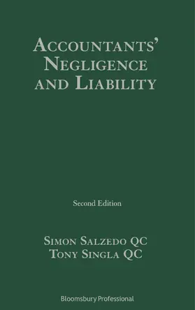 Salzedo KC / Singla Qc / Singla KC |  Accountants' Negligence and Liability | Buch |  Sack Fachmedien