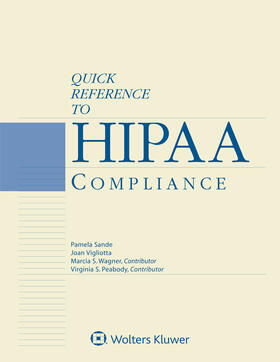 Sande / Vigliotta |  Quick Reference to Hipaa Compliance: 2019 Edition | Buch |  Sack Fachmedien