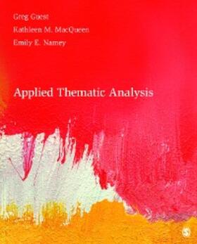 Guest / MacQueen / Namey |  Applied Thematic Analysis | eBook | Sack Fachmedien