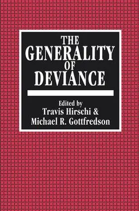 Hirschi |  The Generality of Deviance | Buch |  Sack Fachmedien