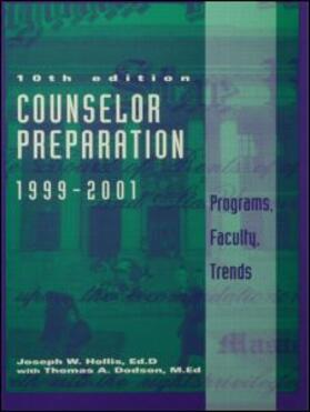 Hollis |  Counselor Preparation 1999-2001 | Buch |  Sack Fachmedien