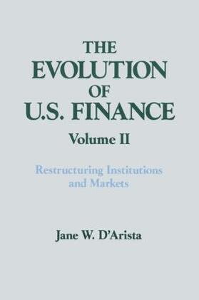D'Arista |  The Evolution of US Finance | Buch |  Sack Fachmedien