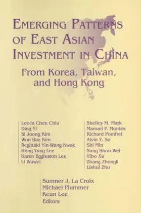 Croix |  Emerging Patterns of East Asian Investment in China | Buch |  Sack Fachmedien