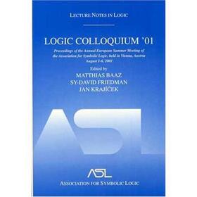 Baaz / Friedman / Krajícek |  Logic Colloquium '01 | Buch |  Sack Fachmedien