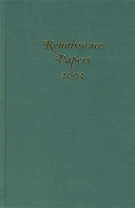 Cobb / Hester |  Renaissance Papers 2003 | Buch |  Sack Fachmedien