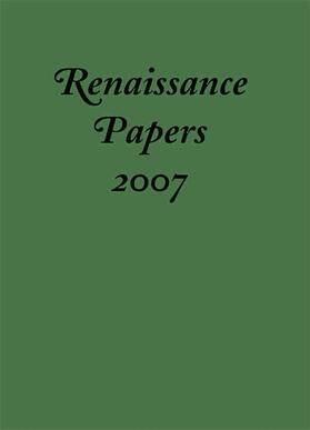 Cobb / Hester |  Renaissance Papers 2007 | eBook | Sack Fachmedien