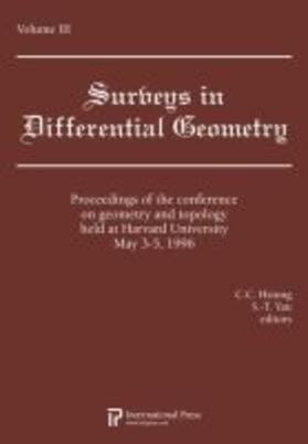  Lectures on Geometry and Topology held at Harvard University, May 3-5, 1996, Volume 3 | Buch |  Sack Fachmedien