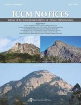  Notices of the International Congress of Chinese Mathematicians, Volume 6, Number 1 | Buch |  Sack Fachmedien