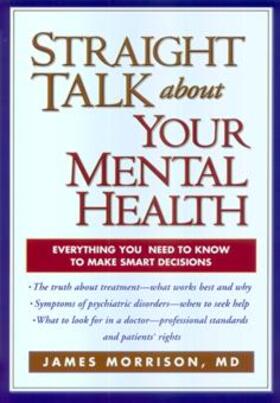 Morrison |  Straight Talk about Your Mental Health | Buch |  Sack Fachmedien