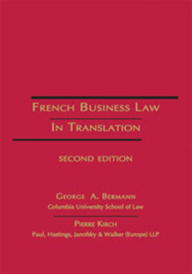 Bermann / Kirch |  French Business Law in Translation | Buch |  Sack Fachmedien