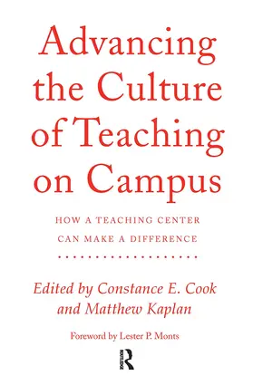 Cook / Kaplan |  Advancing the Culture of Teaching on Campus | Buch |  Sack Fachmedien