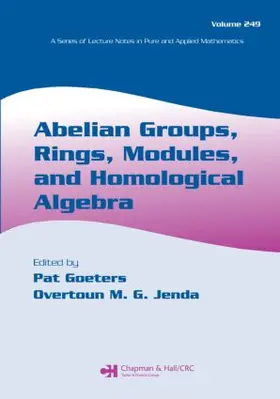 Goeters / Jenda |  Abelian Groups, Rings, Modules, and Homological Algebra | Buch |  Sack Fachmedien