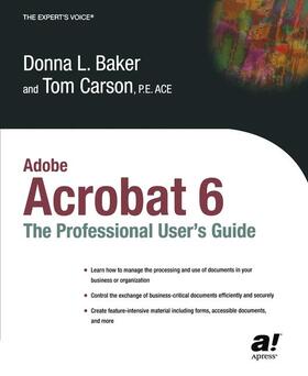 Baker / Carson |  Adobe Acrobat 6 | Buch |  Sack Fachmedien