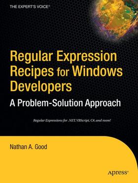 Good |  Regular Expression Recipes for Windows Developers | Buch |  Sack Fachmedien