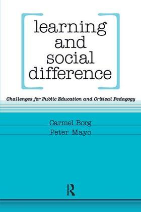 Mayo / Borg |  Learning and Social Difference | Buch |  Sack Fachmedien