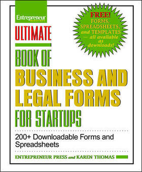 Thomas |  Ultimate Book of Business and Legal Forms for Startups: 200+ Downloadable Forms and Spreadsheets | Buch |  Sack Fachmedien