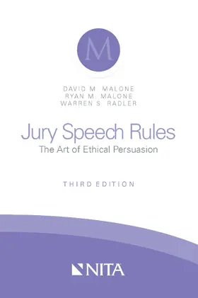 Malone / Radler |  Jury Speech Rules: The Art of Ethical Persuasion | Buch |  Sack Fachmedien