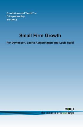 Davidsson / Achtenhagen / Naldi |  Small Firm Growth | Buch |  Sack Fachmedien