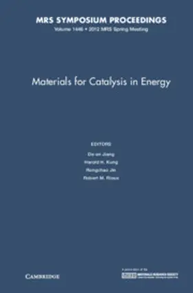 Jiang / Jin / Kung |  Materials for Catalysis in Energy | Buch |  Sack Fachmedien