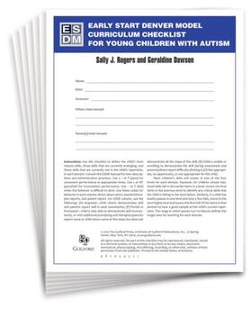 Dawson / Rogers |  Early Start Denver Model Curriculum Checklist for Young Children with Autism, Set of 15 Checklists, Each a 16-Page Two-Color Booklet | Buch |  Sack Fachmedien