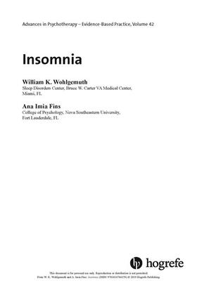 Wohlgemuth / Imia Fins |  Insomnia | eBook | Sack Fachmedien