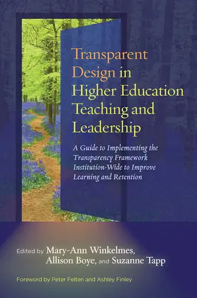 Boye / Winkelmes / Tapp |  Transparent Design in Higher Education Teaching and Leadership | Buch |  Sack Fachmedien