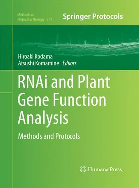 Komamine / Kodama |  RNAi and Plant Gene Function Analysis | Buch |  Sack Fachmedien