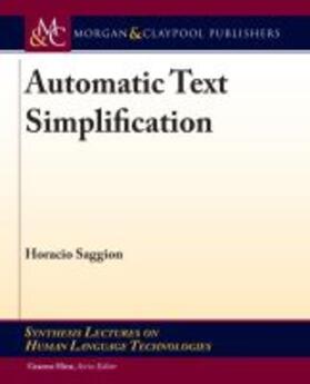 AUTOMATIC TEXT SIMPLIFICATION | Buch | 978-1-62705-868-1 | sack.de