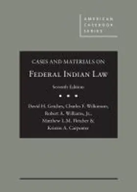 Getches |  Cases and Materials on Federal Indian Law | Buch |  Sack Fachmedien