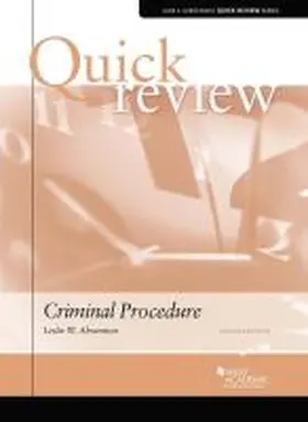 Abramson |  Quick Review of Criminal Procedure | Buch |  Sack Fachmedien