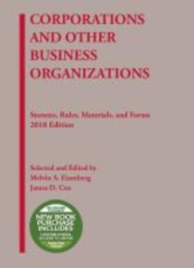 Eisenberg |  Corporations and Other Business Organizations, Statutes, Rules, Materials and Forms, 2018 | Buch |  Sack Fachmedien