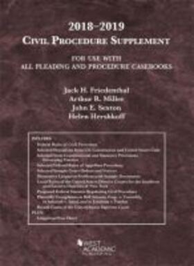 Friedenthal |  Civil Procedure Supplement, for Use with All Pleading and Procedure Casebooks, 2018-2019 | Buch |  Sack Fachmedien