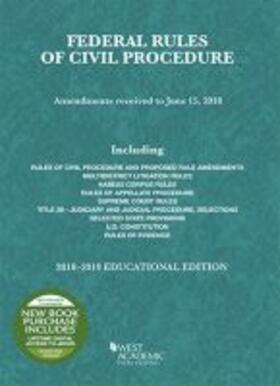 Staff |  Federal Rules of Civil Procedure, Educational Edition, 2018-2019 | Buch |  Sack Fachmedien