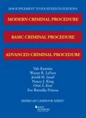 Kamisar |  Modern, Basic, and Advanced Criminal Procedure, 2018 Supplement | Buch |  Sack Fachmedien