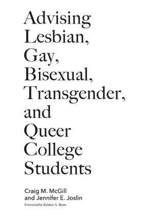 McGill / Joslin |  Advising Lesbian, Gay, Bisexual, Transgender, and Queer College Students | Buch |  Sack Fachmedien