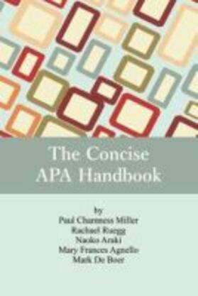 Miller / Ruegg / Araki |  The Concise APA Handbook | Buch |  Sack Fachmedien