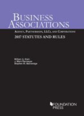 Klein |  Business Associations: Agency, Partnerships, LLCs, and Corporations, 2017 Statutes and Rules | Buch |  Sack Fachmedien