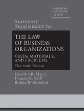 Macey |  Statutory Supplement to The Law of Business Organizations, Cases, Materials, and Problems | Buch |  Sack Fachmedien