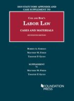  Labor Law, Cases and Materials, 2019 Statutory Appendix and Case Supplement | Buch |  Sack Fachmedien