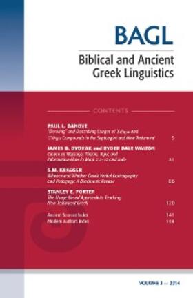 Porter / O’Donnell |  Biblical and Ancient Greek Linguistics, Volume 3 | eBook | Sack Fachmedien