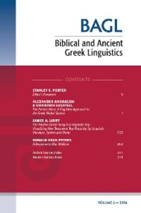 Porter / O’Donnell |  Biblical and Ancient Greek Linguistics, Volume 5 | eBook | Sack Fachmedien