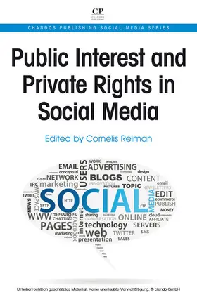 Reiman |  Public Interest and Private Rights in Social Media | eBook | Sack Fachmedien