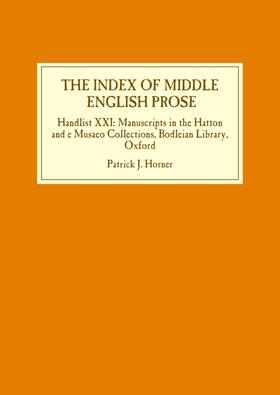 Horner |  The Index of Middle English Prose | eBook | Sack Fachmedien