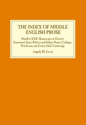 Lucas |  The Index of Middle English Prose | eBook | Sack Fachmedien