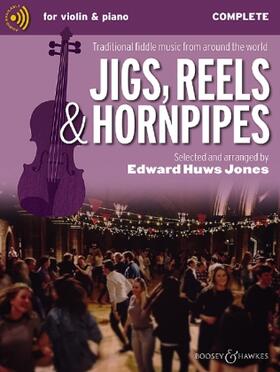 Huws Jones |  Jigs, Reels & Hornpipes - Violine (2 Violinen) und Klavier, Gitarre ad libitum. | Buch |  Sack Fachmedien