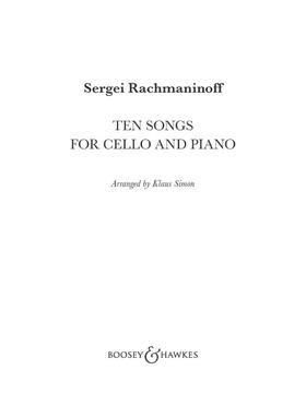  Rachmaninoff: Ten Songs for Cello and Piano | Buch |  Sack Fachmedien