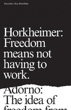 Adorno / Horkheimer |  Towards a New Manifesto | Buch |  Sack Fachmedien